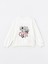 Yeni Sezon Bisiklet Yaka Baskılı Kız Çocuk Sweatshirt 2