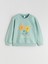 Yeni Sezon Bisiklet Yaka Baskılı Kız Çocuk Sweatshirt 2'li 5