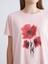 Yeni Sezon Bisiklet Yaka Çiçekli Kadın Tişört 3