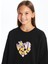 Yeni Sezon Bisiklet Yaka Baskılı Kız Çocuk Sweatshirt 2