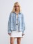 Yeni Sezon Gömlek Yaka Oversize Kadın Jean Ceket 1
