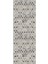 Primo Geometrik Gri Polyester ve Pamuklu Yıkanabilir Kaydırmaz Taban Dijital Baskı Halı 3