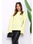 Sarı Bel ve Kol Ucu Fırfırlı Triko Kazak 1