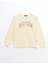Yeni Sezon Bisiklet Yaka Baskılı Kız Çocuk Sweatshirt 1