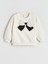 Yeni Sezon Bisiklet Yaka Fiyonk Detaylı Kız Çocuk Sweatshirt 1
