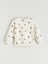 Yeni Sezon Bebe Yaka Çiçek Baskılı Kız Çocuk Sweatshirt 4