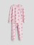Yeni Sezon Bisiklet Yaka Baskılı Kız Çocuk Pijama Takımı 1