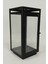 Metal Dikdörtgen Mumluk Şamdan - Askılı Cam Panelli Dekoratif 43 cm Siyah Fener 5