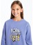 Yeni Sezon Bisiklet Yaka Baskılı Kız Çocuk Sweatshirt 2