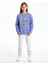 Yeni Sezon Bisiklet Yaka Baskılı Kız Çocuk Sweatshirt 3