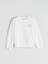 Yeni Sezon Bisiklet Yaka Baskılı Kız Çocuk Sweatshirt 2'li 2