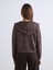 Yeni Sezon Kapüşonlu Kadın Fermuarlı Sweatshirt 4