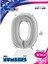 0 Rakam Supertrend Gümüş Folyo Balon 26" 1