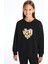 Yeni Sezon Bisiklet Yaka Baskılı Kız Çocuk Sweatshirt 1