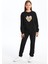 Yeni Sezon Bisiklet Yaka Baskılı Kız Çocuk Sweatshirt 3