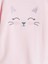 Yeni Sezon Kedi Işlemeli Kız Çocuk Pijama Üst 3