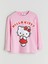Yeni Sezon Bisiklet Yaka Hello Kitty Baskılı Kız Çocuk Pijama Takımı 2