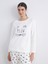 Yeni Sezon Bisiklet Yaka Nakışlı Kadın Pijama Takımı 2