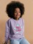 Yeni Sezon Bisiklet Yaka Uzun Kollu Baskılı Kız Bebek Sweatshirt 1