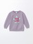 Yeni Sezon Bisiklet Yaka Uzun Kollu Baskılı Kız Bebek Sweatshirt 3