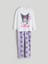 Yeni Sezon Bisiklet Yaka Kuromi Baskılı Kız Çocuk Pijama Takımı 1