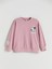 Yeni Sezon Bisiklet Yaka Hello Kitty Baskılı Kız Çocuk Sweatshirt 1