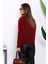 Bordo Tek Düğmeli Angora Yumoş Hırka 3