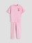 Yeni Sezon Bisiklet Yaka Baskılı Kız Çocuk Pijama Takımı 1