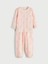Yeni Sezon Bisiklet Yaka Fiyonk Baskılı Kız Çocuk Pijama Takımı 1