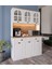 Efes Kahve Köşesi - 140 cm Mdf, LED Aydınlatmalı, Çok Amaçlı Mutfak ve Airfryer Dolabı (Ofis ve Ev Için Uygun) 2