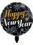 Yıldızlı Happy New Year Folyo Balon 2