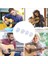 Gitar Parmak Ucu Koruyucuları, 4 Silikon Parmak Koruyucu, Esnek Parmak Ucu Koruması Hava Delikli Kapakları, Ukulele Mü Aleti Için Kaymaz Dize Parmak Muhafızları, Gitar 3