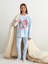 Yeni Sezon Bisiklet Yaka Stitch ve Angel Baskılı Kız Çocuk Pijama Takım 2