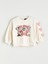 Yeni Sezon Bisiklet Yaka Minnie Mouse Baskılı Kız Çocuk Sweatshirt 1
