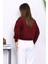 Bordo Önü Fermuarlı Üç Iplik Crop Sweat 4