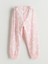 Yeni Sezon Bisiklet Yaka Baskılı Kız Çocuk Pijama Takımı 5