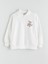 Yeni Sezon Polo Yaka Stitch Baskılı Kız Çocuk Sweatshirt 1