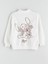 Yeni Sezon Polo Yaka Stitch Baskılı Kız Çocuk Sweatshirt 2