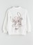 Yeni Sezon Polo Yaka Stitch Baskılı Kız Çocuk Sweatshirt 3