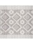 Venezia Geometrik Beyaz Polyester ve Pamuklu Yıkanabilir Kaydırmaz Taban Dijital Baskı Halı 5