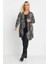 Büyük Beden Önü Kapamasız Uzun Kollu Asimetrik Kesim Ince Hırka 303693 1