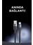 U18 Siyah USB ile Type-C Şarj ve Data Kablosu 4