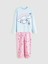 Yeni Sezon Bisiklet Yaka Cinnamoroll Baskılı Kız Çocuk Pijama Takımı 1