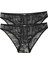 Kadın Siyah Yılan Desenli 2'li Slip 1