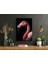 Flamingo Siyah Arkaplan -Ahşap Mdf Tablo 1