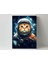 Astronot Sarı Kedi - Ahşap Mdf Tablo 2