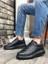 Kadın Erkek Unisex Bağcıklı Deri Yüksek Tabanlı Rahat Günlük Spor Ayakkabı Sneaker 1