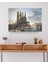 August Ahlborn- Gothic Cathedral By A River - Ahşap Mdf Tablo 3