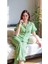 Kadın Floral Desenli Yeşil Yaz Pijama Takımı Rahat Kesim ile Loungewear 2