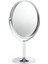 Oval Masaüstü Ayaklı 360° Dönebilen, Işyeri, Seyahat Için Mini Krom Ayna 15X25CM 1